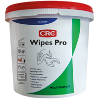 En wet wipes förpackning, formad som en hink, i plast. Locket är röd färgad, övrigt är vit, grön.