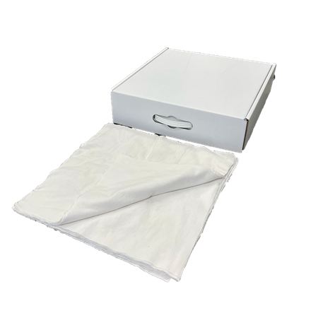 Vita lakansdukar Extra Prima 100% bomull, 38x38cm, 3kg/box