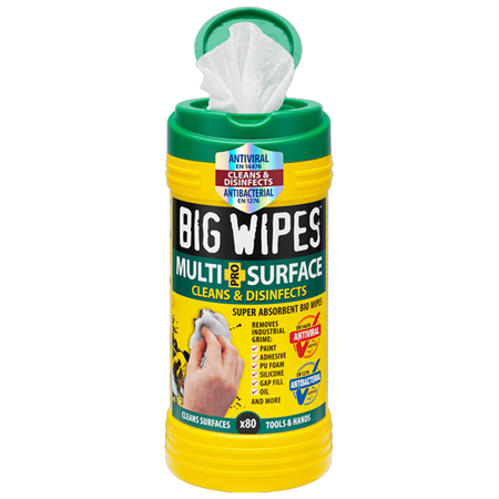 Big Wipes Multi Surface Våtservetter, 80 ark/frp