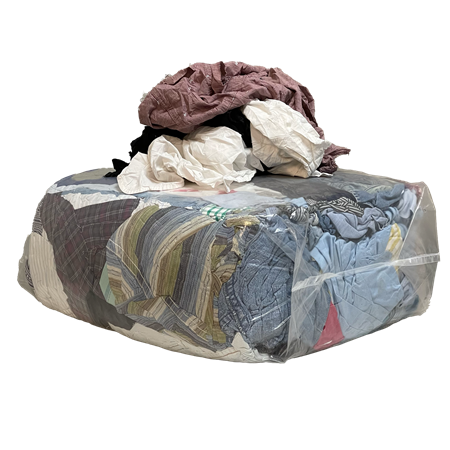 Kulörta textila torktrasor, 10kg/bal