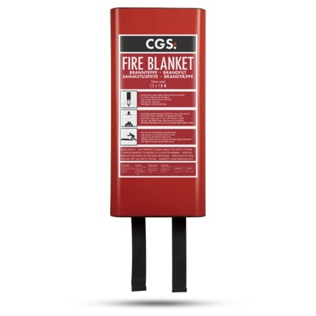 CGS brandfilt med silikonbeläggning, 120x180 cm, hardcase