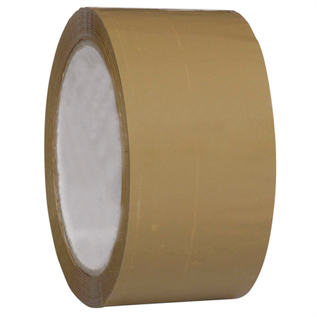 Packtejp PP/Hotmelt 50mm x 66m, Brun, 10rl/frp